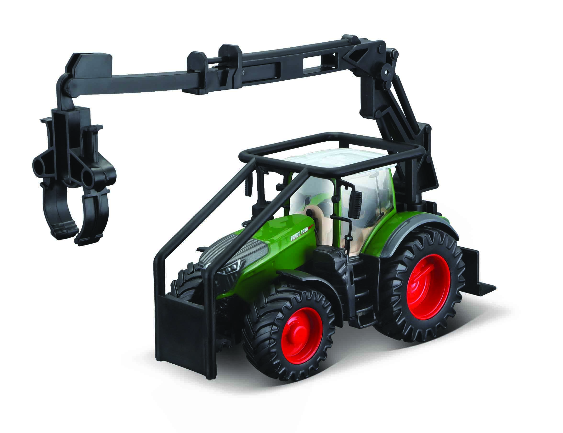 10CM Trator Fendt 1050 C/ 3 peças madeira e guincho