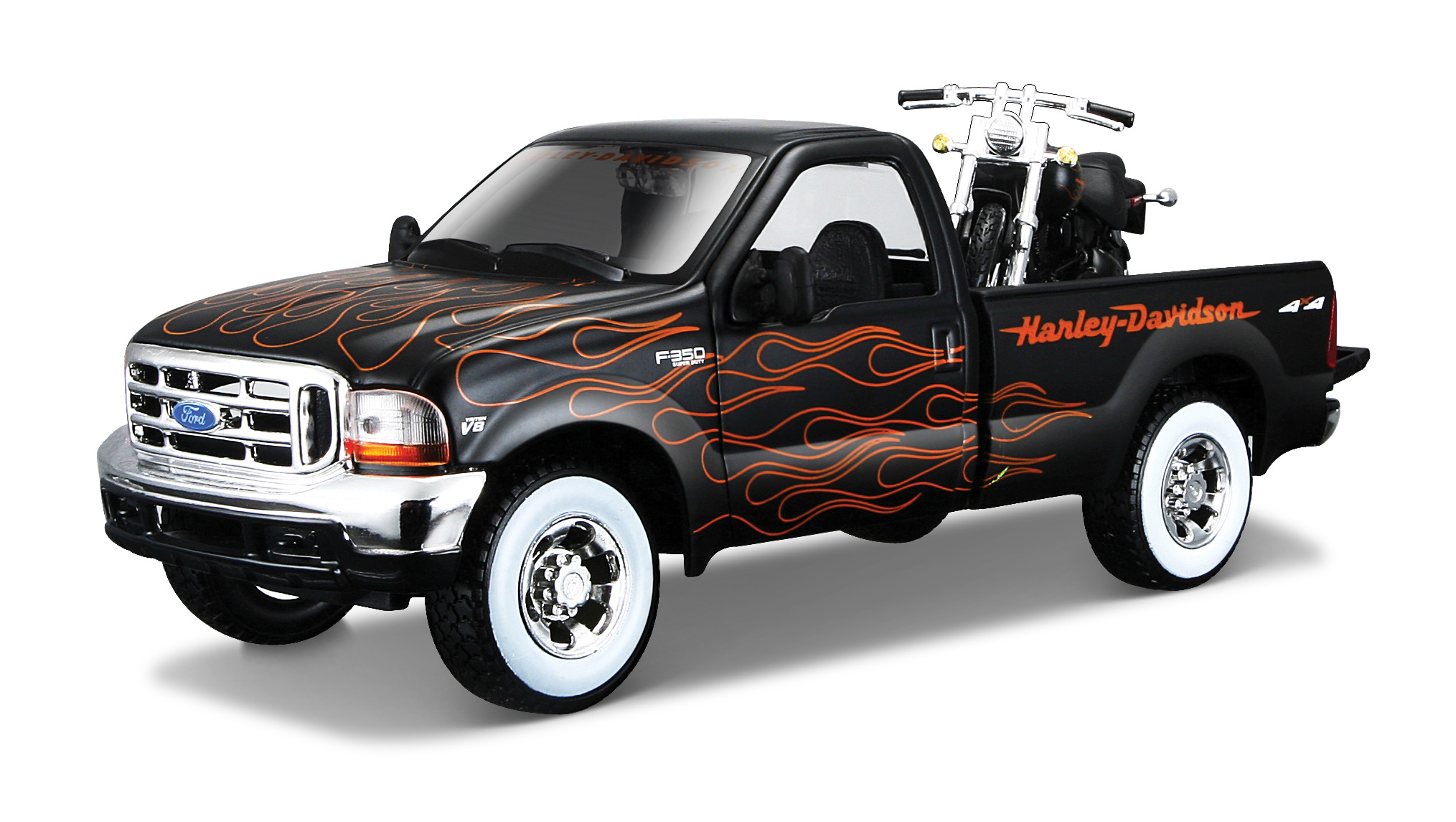 2002 FXSTB Night Train + 1999 Ford F-350 Super Duty Pickup